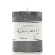 Trade Shop - Set 12 Pz Candela A Colonna Argento 90x70mm Uso Decorativo Da 262g Durata 37h 032210 -