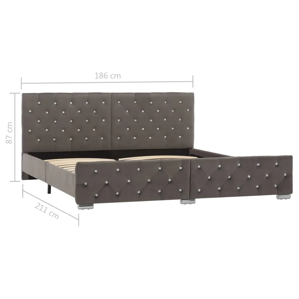 Giroletto Grigio in Velluto 180x200 cm cod mxl 59232