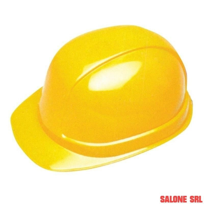 CASCO PROTETTIVO ELMETTO POLIETILENE PROTEZIONE SICUREZZA LAVORO GIALLO