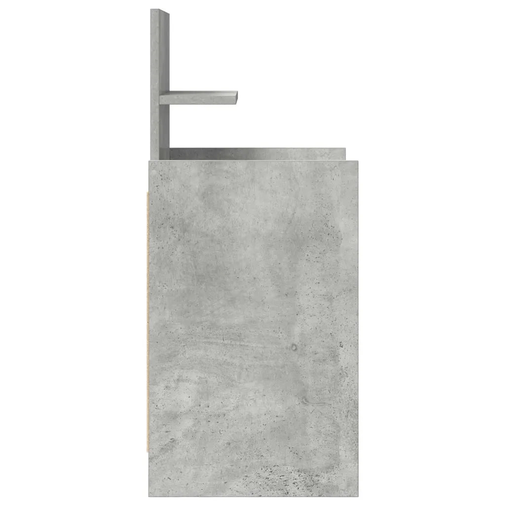 vidaXL Comodino con 2 Cassetti Grigio Cemento 38x34x80 cm