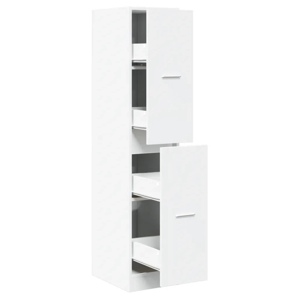 Elegante mobile da farmacia con ampio spazio contenitivo 30 x 41 x 144,5 cm legno composito bianco 02_0050619