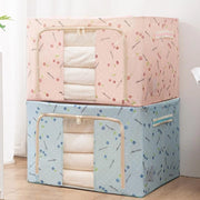 Trade Shop - Borsa Portaoggetti Multifunzionale Pieghevole Tessuto Con Finestra Manici 100lt 60x42x40cm -