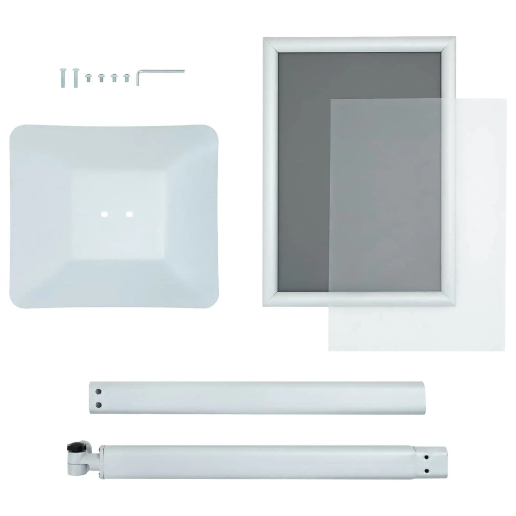 Supporto Poster a Piedistallo Argento 32,5 x 27 x 126 cm Ghisa