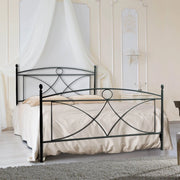 Letto in ferro matrimoniale con pediera Nero ALICE 166x208x h128 cm