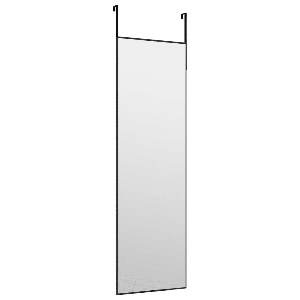 Specchio da Porta-Specchio da Appendere-Specchio Decorativo Nero 30x100 cm in Vetro e Alluminio