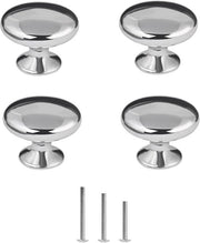 Maniglie lucidate per mobili - 4 pezzi - argento - 30mm
