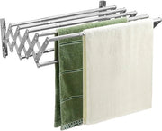 Airer per abbigliamento pieghevole - Montaggio a parete - Adatto per balcone e bagno - 7 stanghe