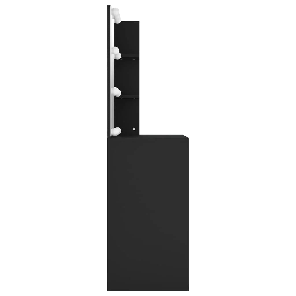 Toletta dal design contemporaneo con illuminazione a LED 60 x 40 x 140 cm nero 02_0006353