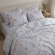 Salere, set Completo Letto Matrimoniale in Percalle, Grigio