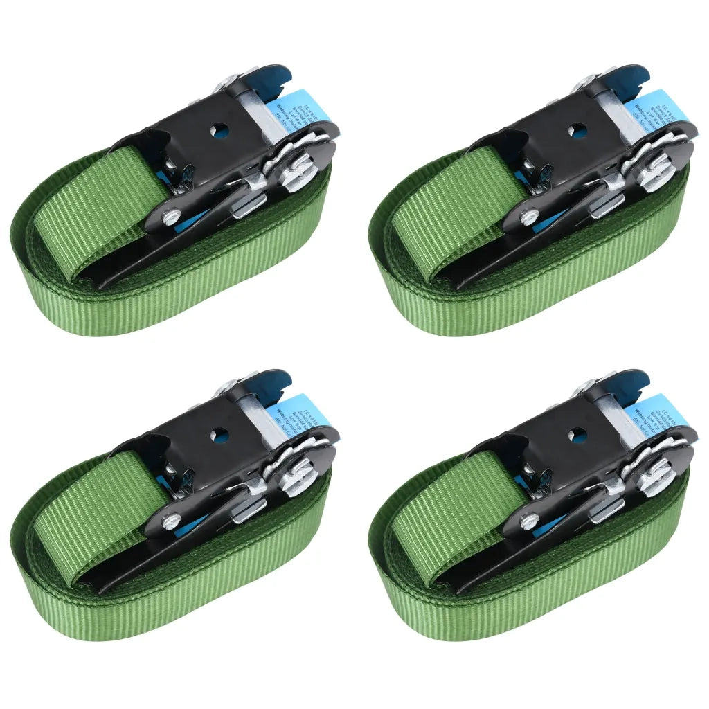Cinghie d'Ancoraggio a Cricchetto 4 pz 800 daN 6m Verde