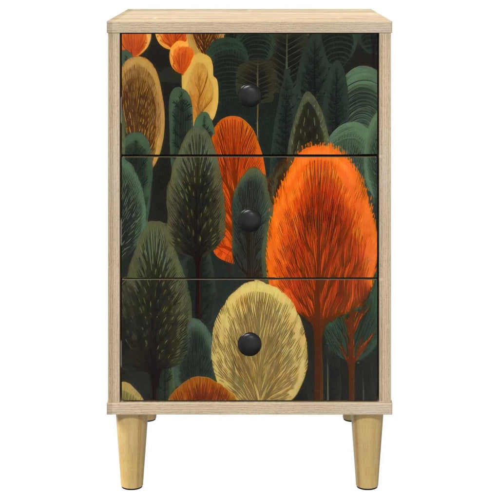 Armadio da Notte ZAANDAM 2 pz Rovere Sonoma 36 x 33 x 60 cm 8007292