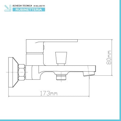 Miscelatori bagno in set lavabo bidet e vasca con duplex cromati Recta