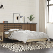 Giroletto-Struttura Letto Rovere Sonoma 75x190cm in Legno Multistrato e Metallo 104115
