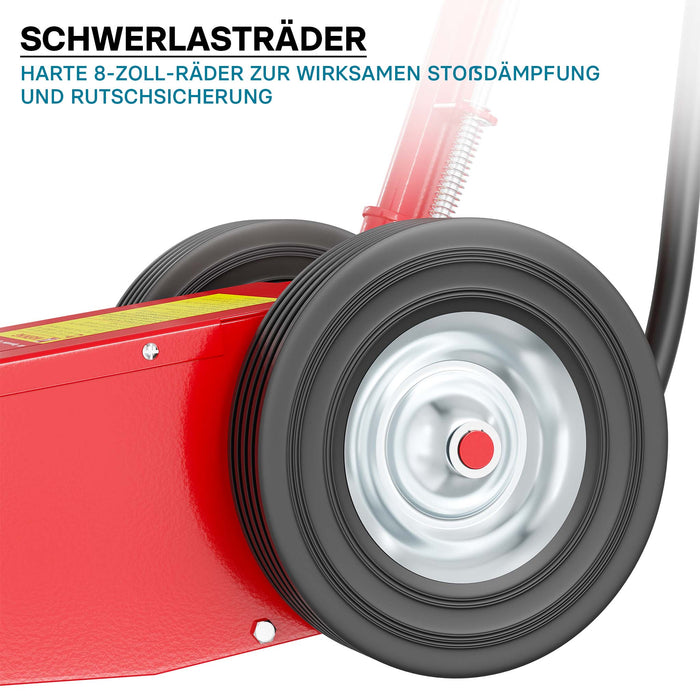 Cric pneumatico a carrello da 22 t per camion e auto Martinetto Sollevatore