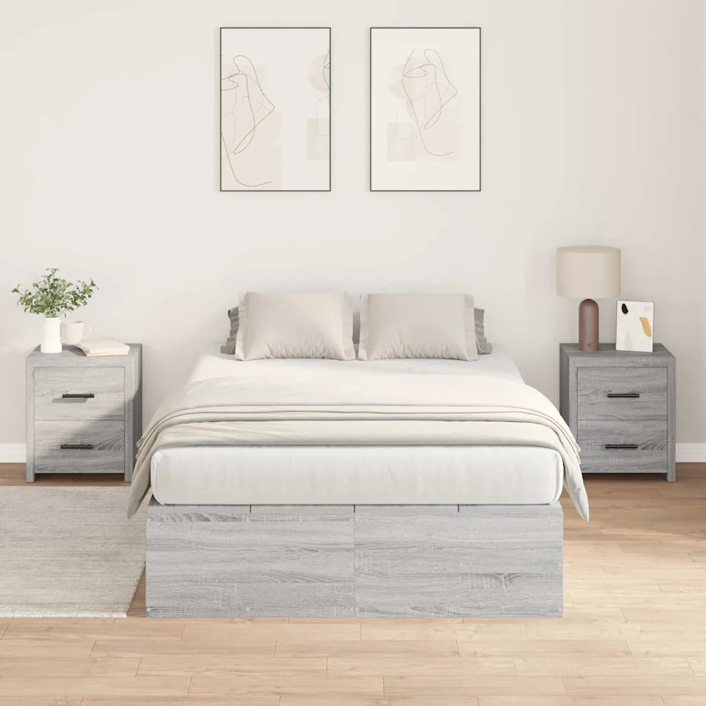 Struttura letto con contenitore Grigio Sonoma 120 x 190 cm 3335426