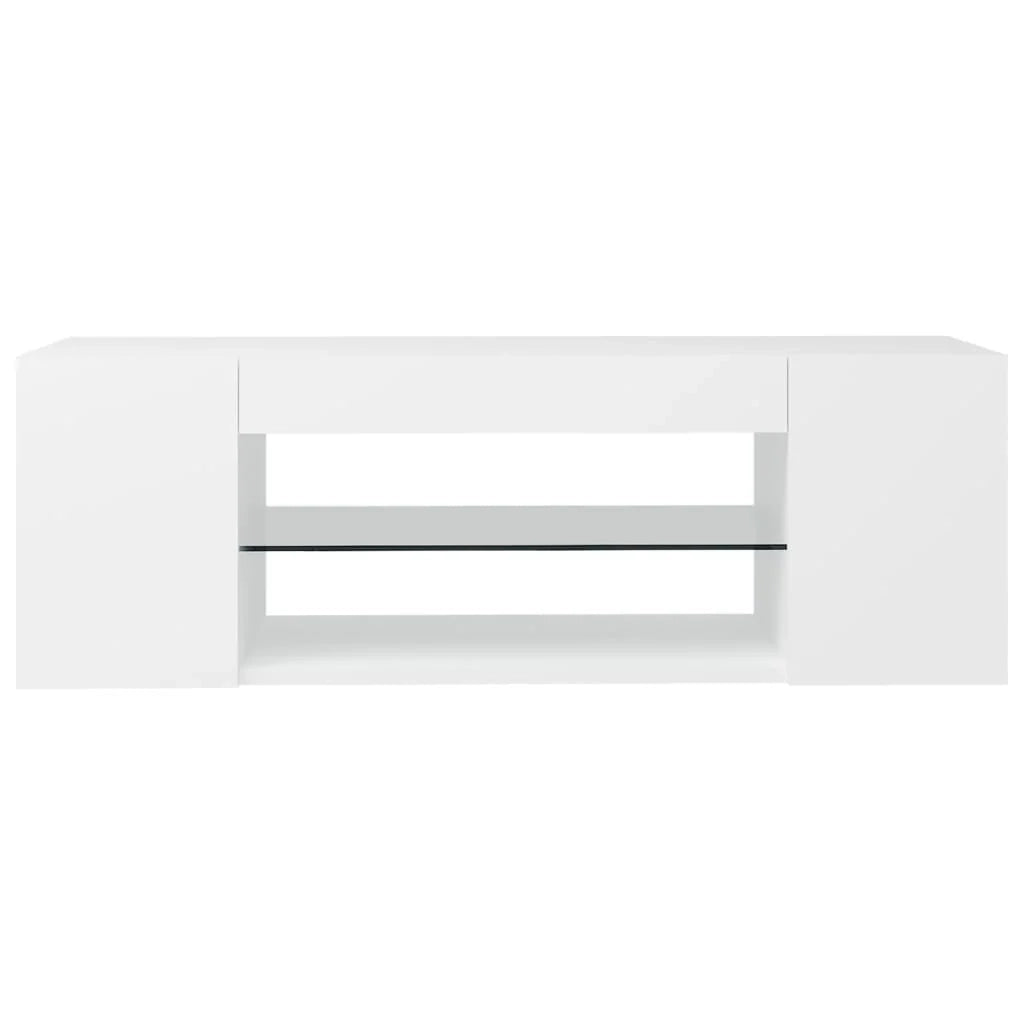 Mobile TV multimediale mensola TV credenza mobile TV per sala da pranzo soggiorno camera da letto con luci LED 90 x 39 x 30 cm bianco 02_0026627