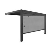 Pergola bioclimatica 3x4m in alluminio addossata + tenda 4m ,