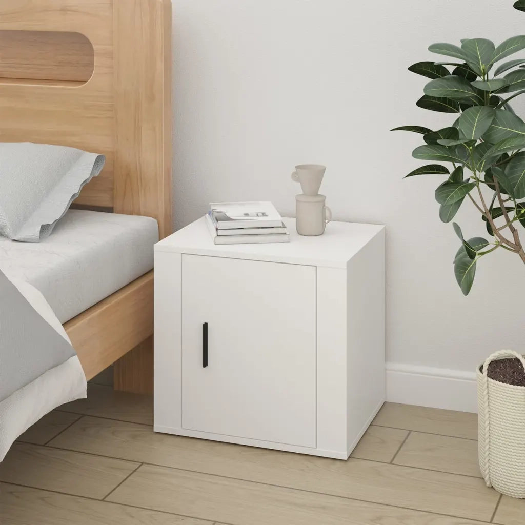 Comodini 2 pz Bianca 50x39x47 cm 816689
