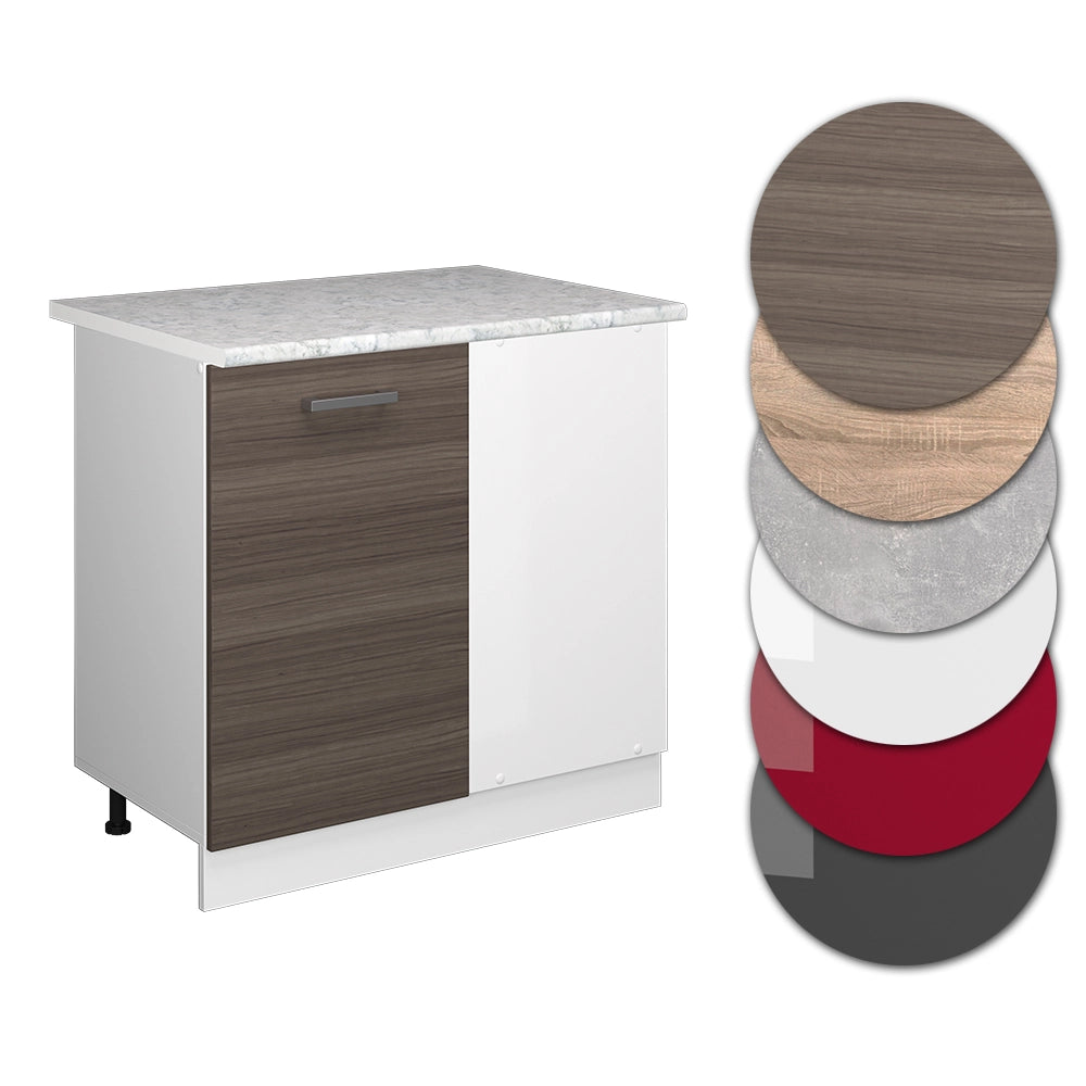 Vicco Armadio universale ad angolo Grigio 86 cm con anta, con piano di lavoro