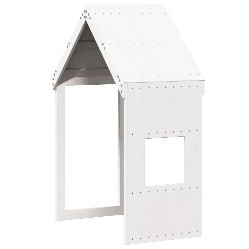 Tetto per Letto Bambini Bianco 60x89x134,5 Legno Massello Pino