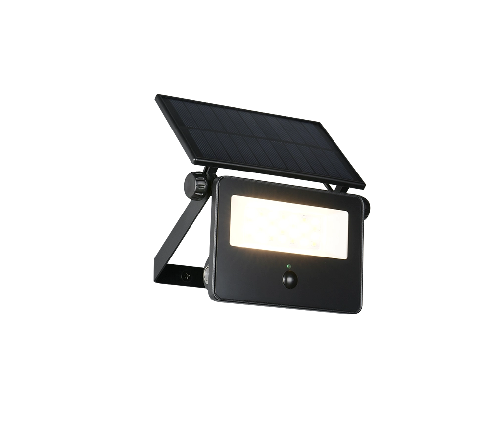 Faro da esterno LED, solare, c/sensore movimento, nero, L 15 cm, Moura