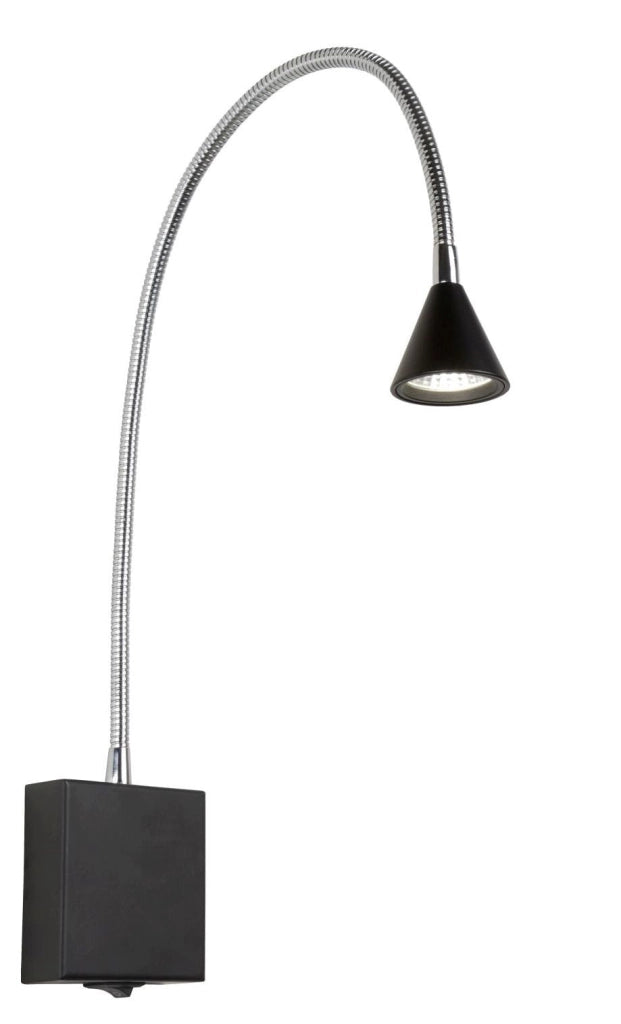 Lucide Buddy lampada da parete LED 3W 4000K nero cromo