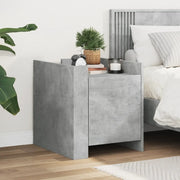 Comodino-Tavolino da notte Grigio Cemento 45x50x50 cm in Truciolato 720341