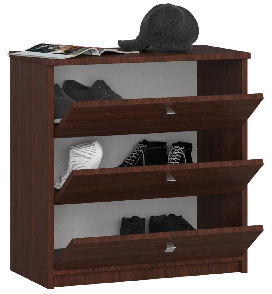 Scarpiera AKORD MINI Wengé 60 cm 3 ante 60x31x62 cm