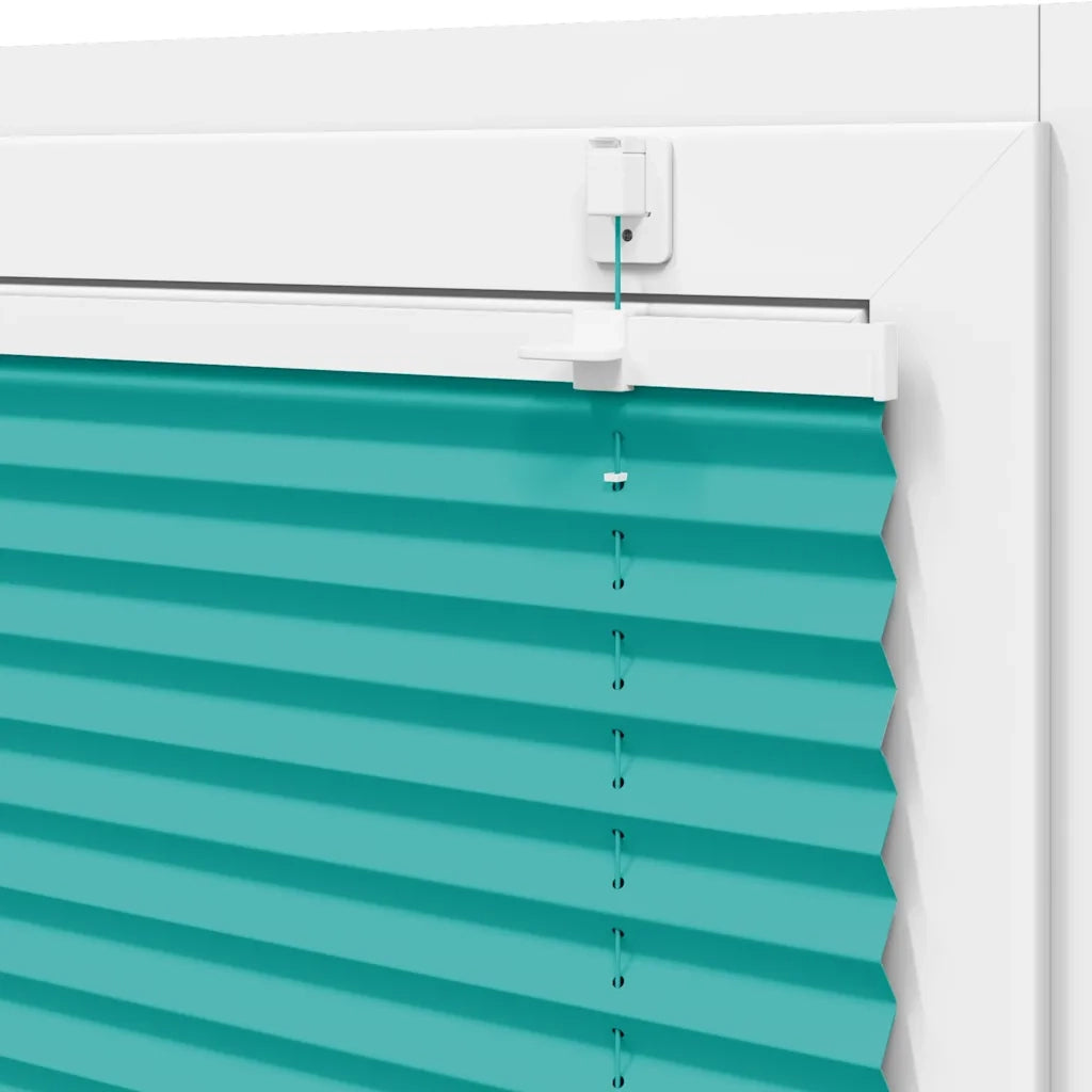 Tenda Plissettata Verde petrolio 100x150 cm Larghezza Tessuto 4015398