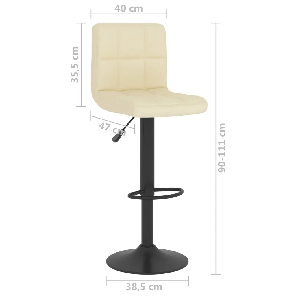 Sgabelli da Bar 2 pz Crema in Tessuto cod mxl 73668