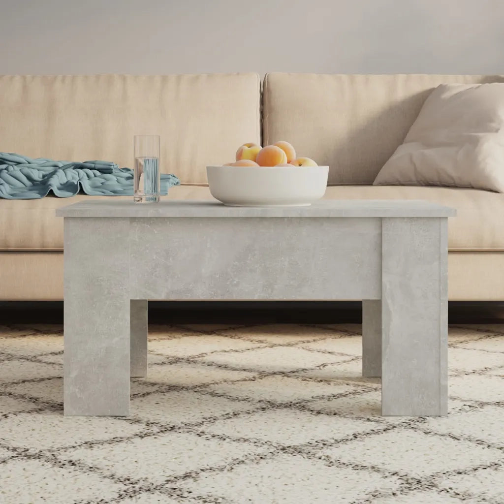 Tavolino da Salotto Grigio Cemento 79x49x41cm Legno Multistrato cod mxl 18056