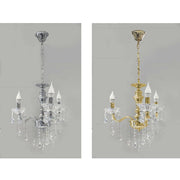 Trade Shop - Lampadario Soffitto 3 Bracci A Sospensione Con Catena Gocce Pendenti Lampada A26 -