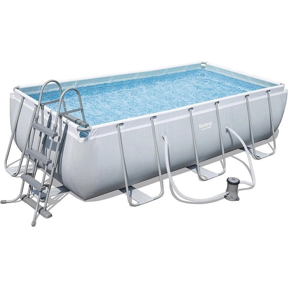 Trade Shop - Piscina Fuori Terra Power Steel Frame Rettangolare 404 X 201 X 100cm Pompa 56441 -