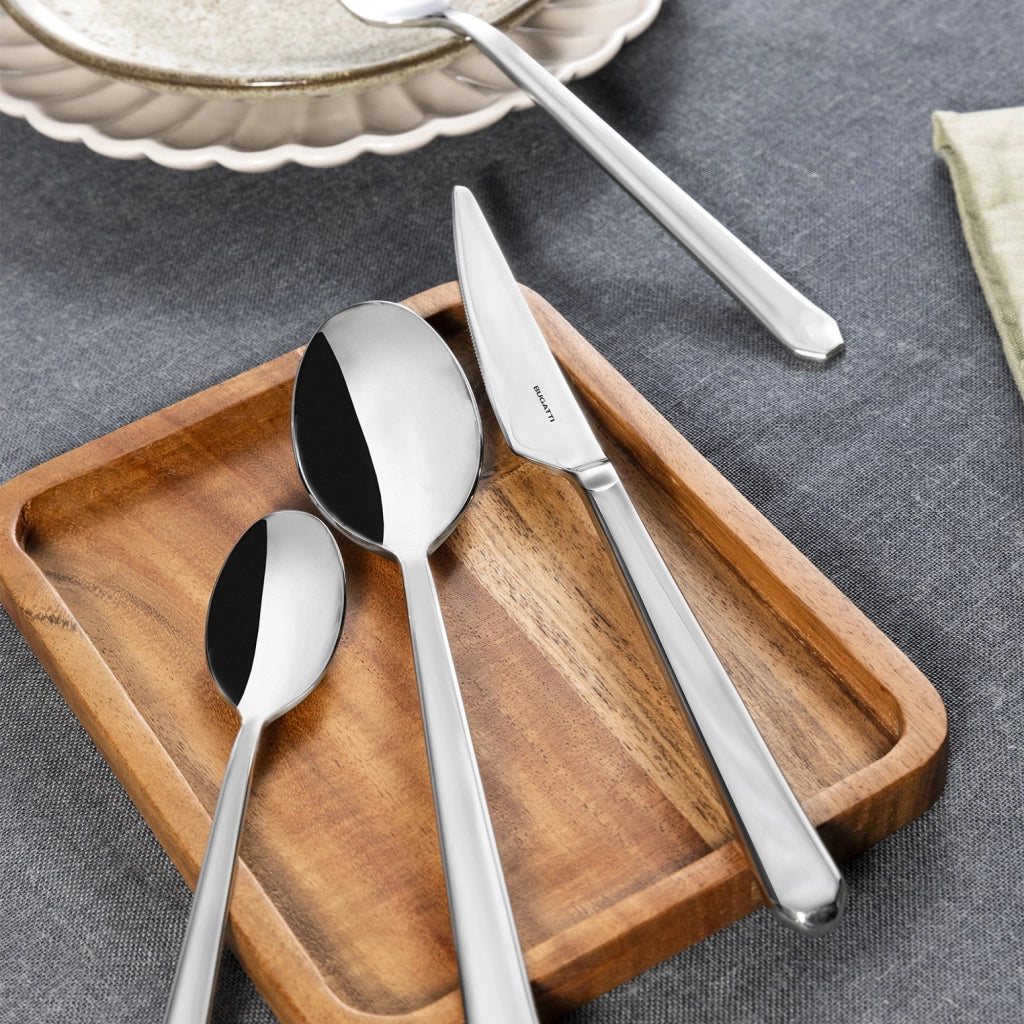 OTTAGONALE, Posate Set 24 Pz, Scatola Finestra, Casa Bugatti