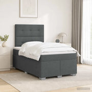 Letto box spring con materasso Grigio Scuro 120 x 190 cm 3453361