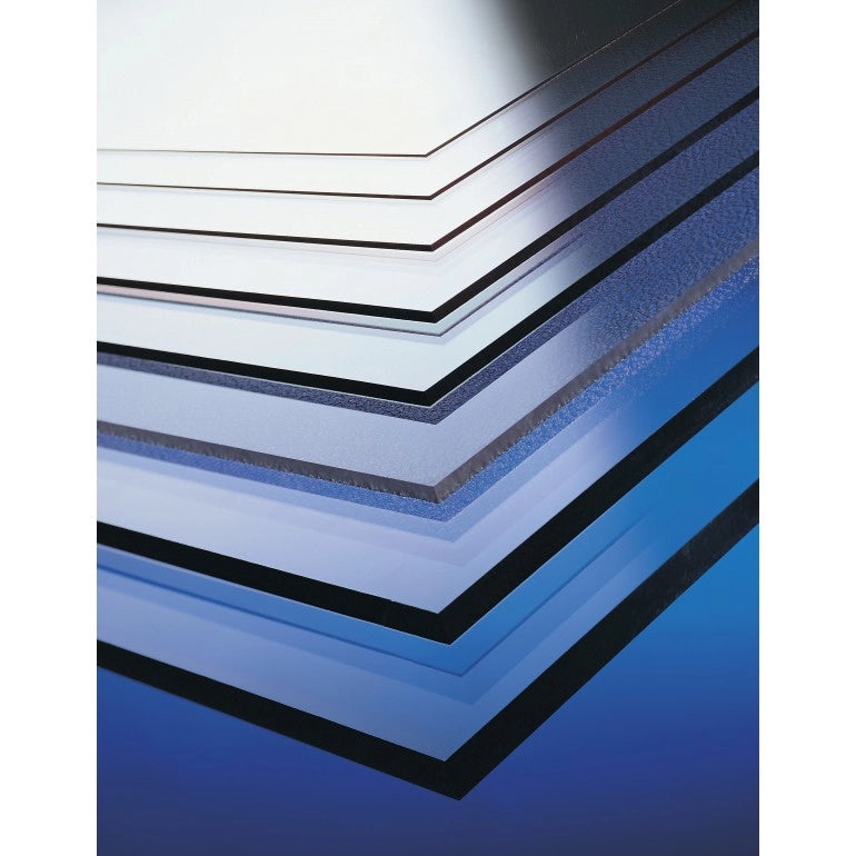 Set di 5 Lastre di policarbonato compatto 5 mm trasparente protetta contro i raggi UV 400 x 300 mm