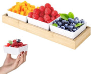 Set di 3 Dipschalen in Legno - Ideale per Snacks e Desserti