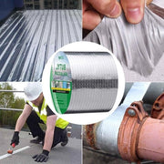 Tappone di sigillazione impermeabile in butileo per riparazioni di tegoli, tubi e pareti - larghezza 10 cm x 4,88 m - riparazione di camino, parete e imbarcazione