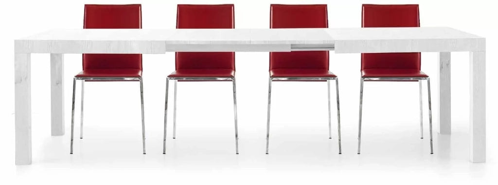 Tavolo rettangolare allungabile bianco misure l.160 p.90 h.77 (657) - Mobili 2G