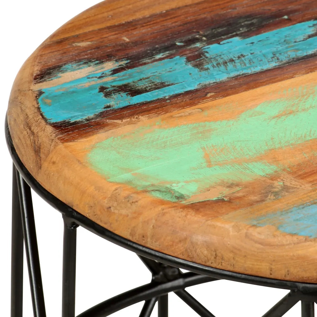 Tavolini da Salotto 2 pz in Legno Massello di Recupero 286578