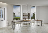 Tavolo Allungabile 120/380x90 cm Tecno Noce Gambe Antracite