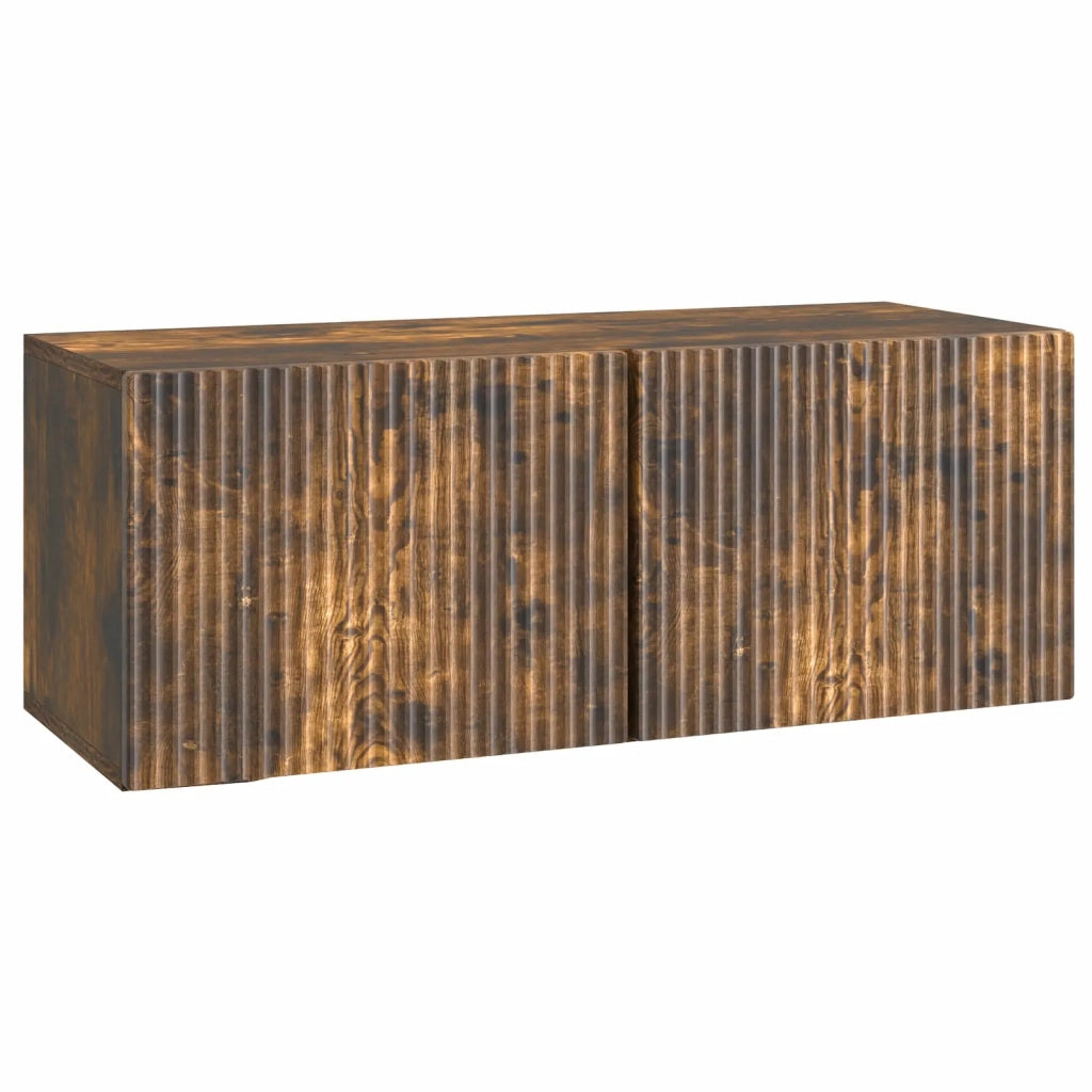 Mobile Porta TV da Muro-Credenza per TV sospesa Rovere Fumo 78,5 x 31 x 30 cm 752587