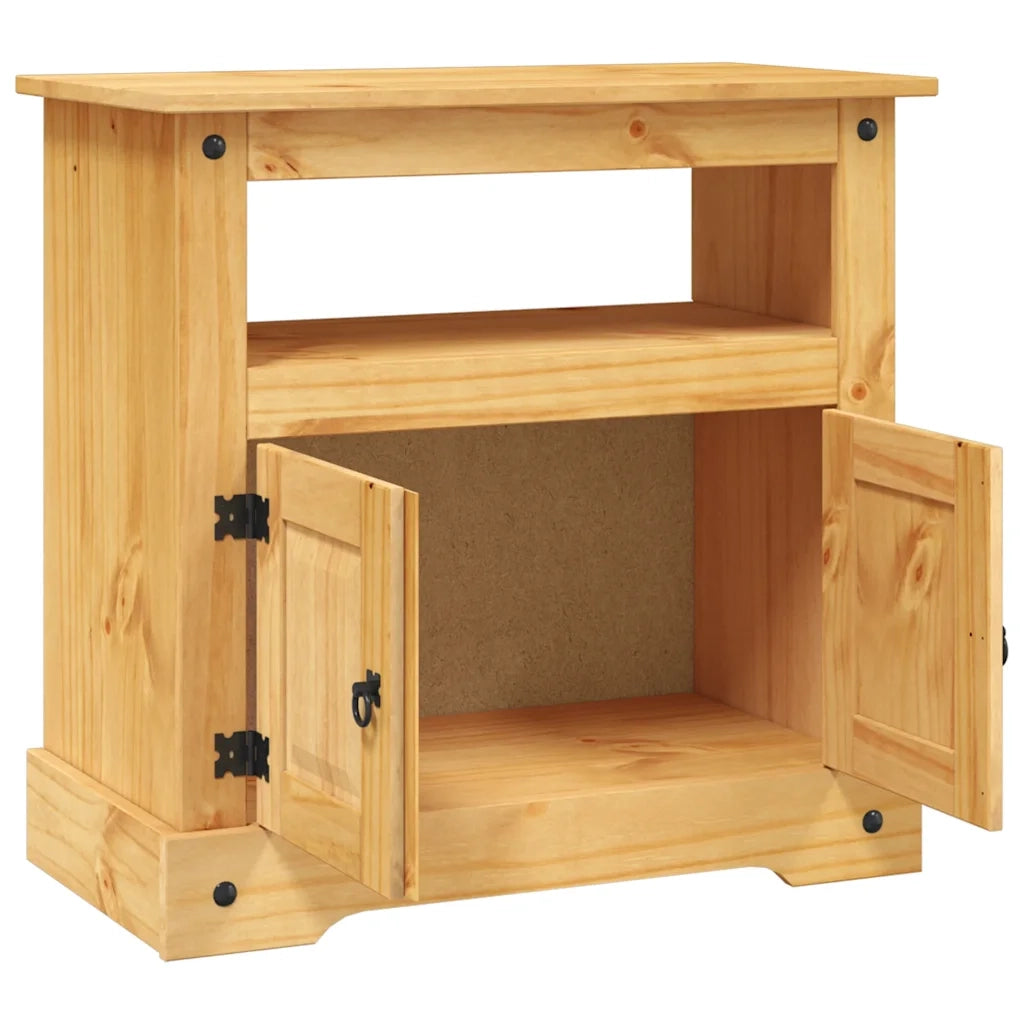 Mobile Porta TV Legno Pino Messicano Corona Range 80x43x78 cm 243746