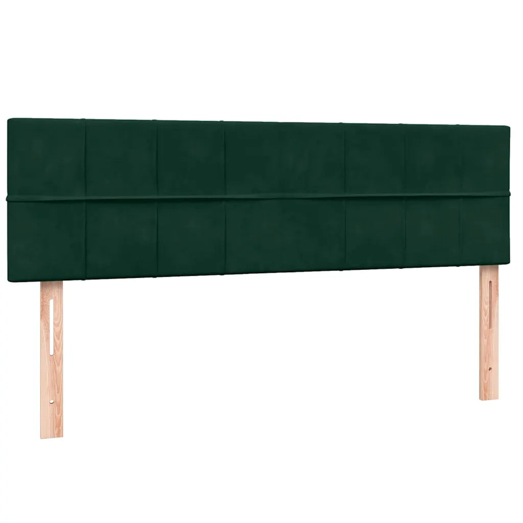 Letto a Molle con Materasso e LED Verde Scuro 160x220 cm Velluto 3316938