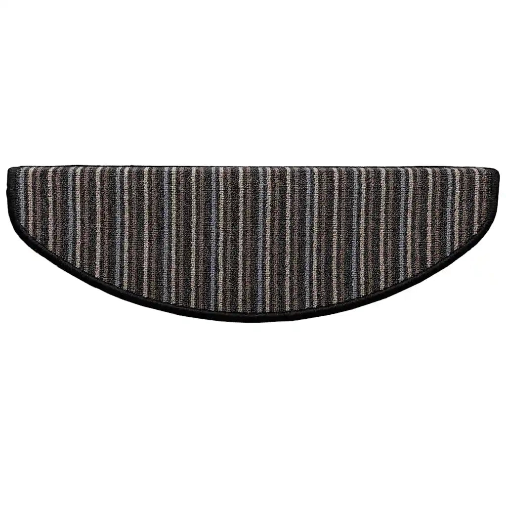 Tappetini per scale autoadesivi 15 pcs Antracite 65 x 21 x 4 cm