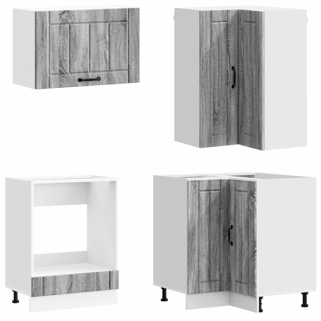 Unità Cucina LUCCA 8 pz Sonoma grigio Legno ingegnerizzato 3438397
