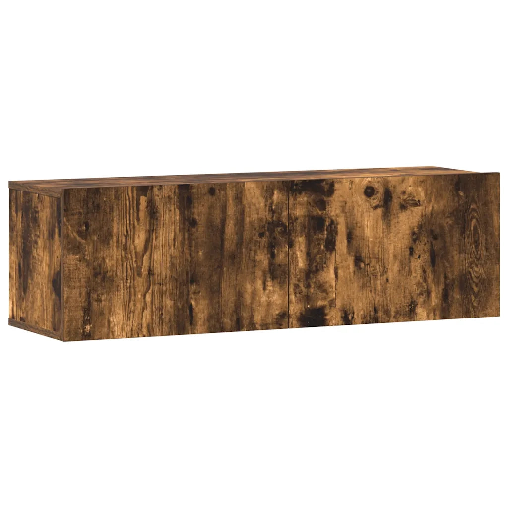 Set Mobili Porta TV 3 pz Rovere Fumo in Legno Multistrato 3114483
