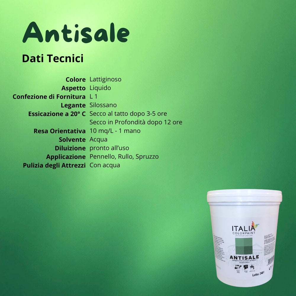 I pre trattamenti bonificanti antisale antisalmastro colore trasparente *** formato 1 lt, confezione 1