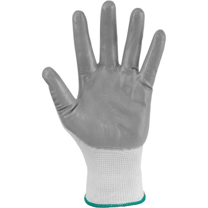 Guanti in poliestere con palmo in nitrile per lavori leggeri