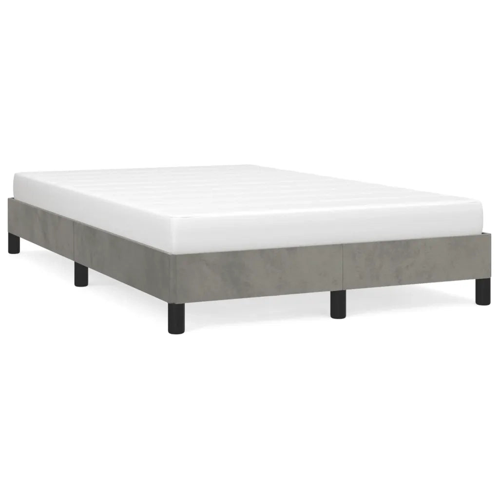 Giroletto senza Materasso Grigio Chiaro 120x190 cm Velluto 379502
